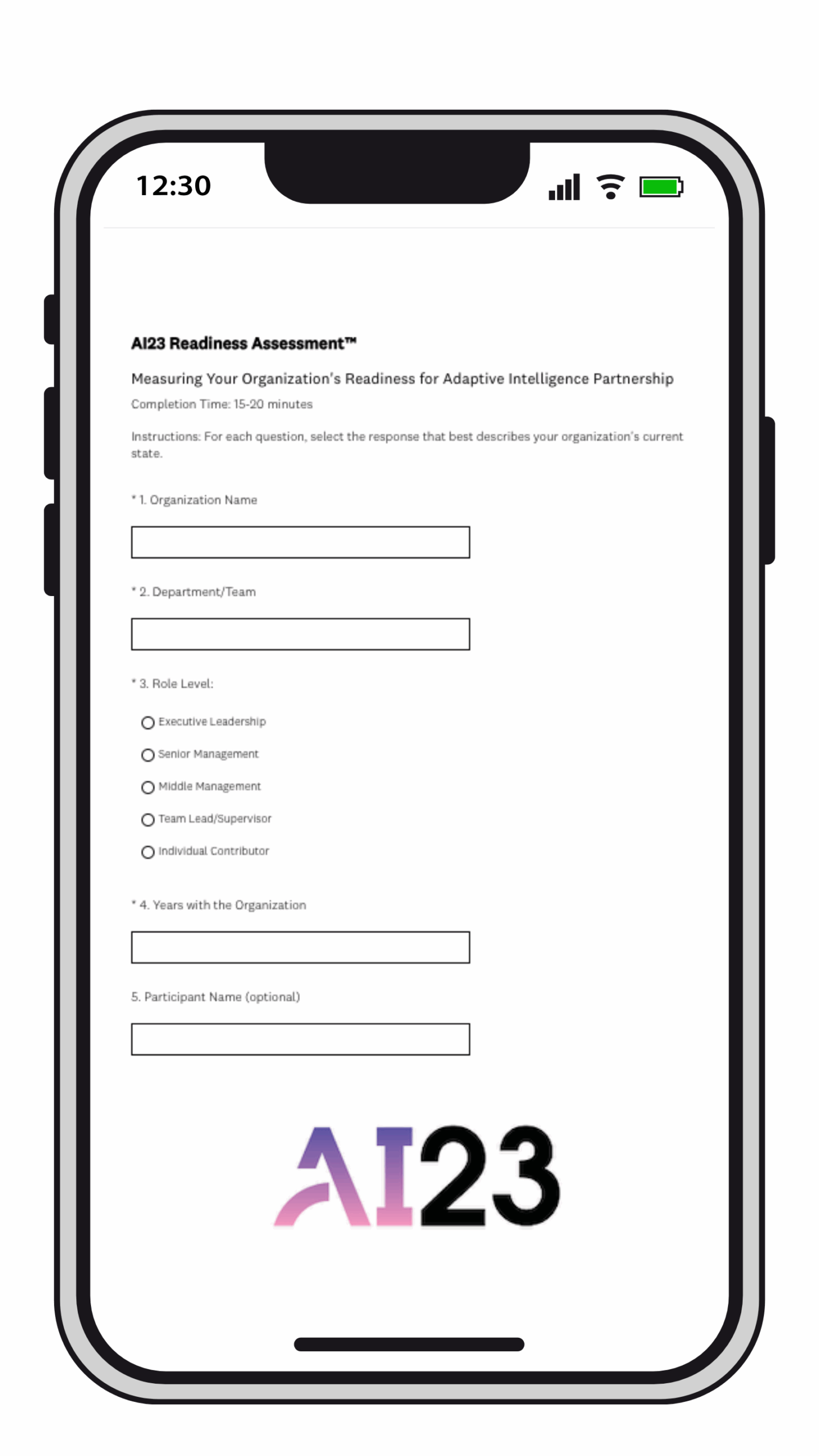 Readiness assessment on phone