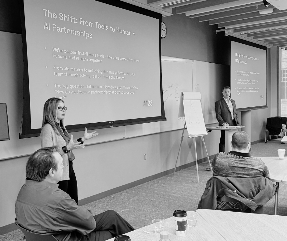 Erica and Craig Speaking at a Symposium
